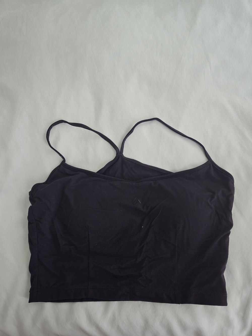 Alphalete Black Strappy Crop Cami Top